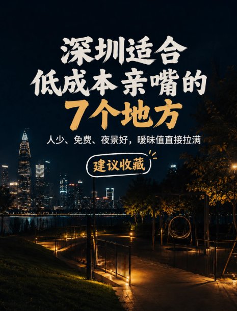 💘深圳低成本约会清单✨7 个免费夜景宝地！暧昧氛围直接拉满💫