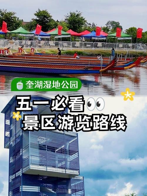 奎湖湿地公园🦢皖南最大淡水湖，免费环湖野餐骑行