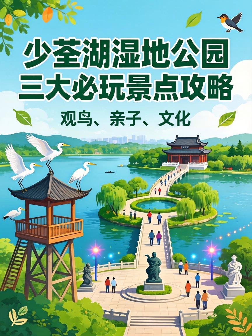 少荃湖湿地公园｜新站区治愈湖景环湖骑行放空💧