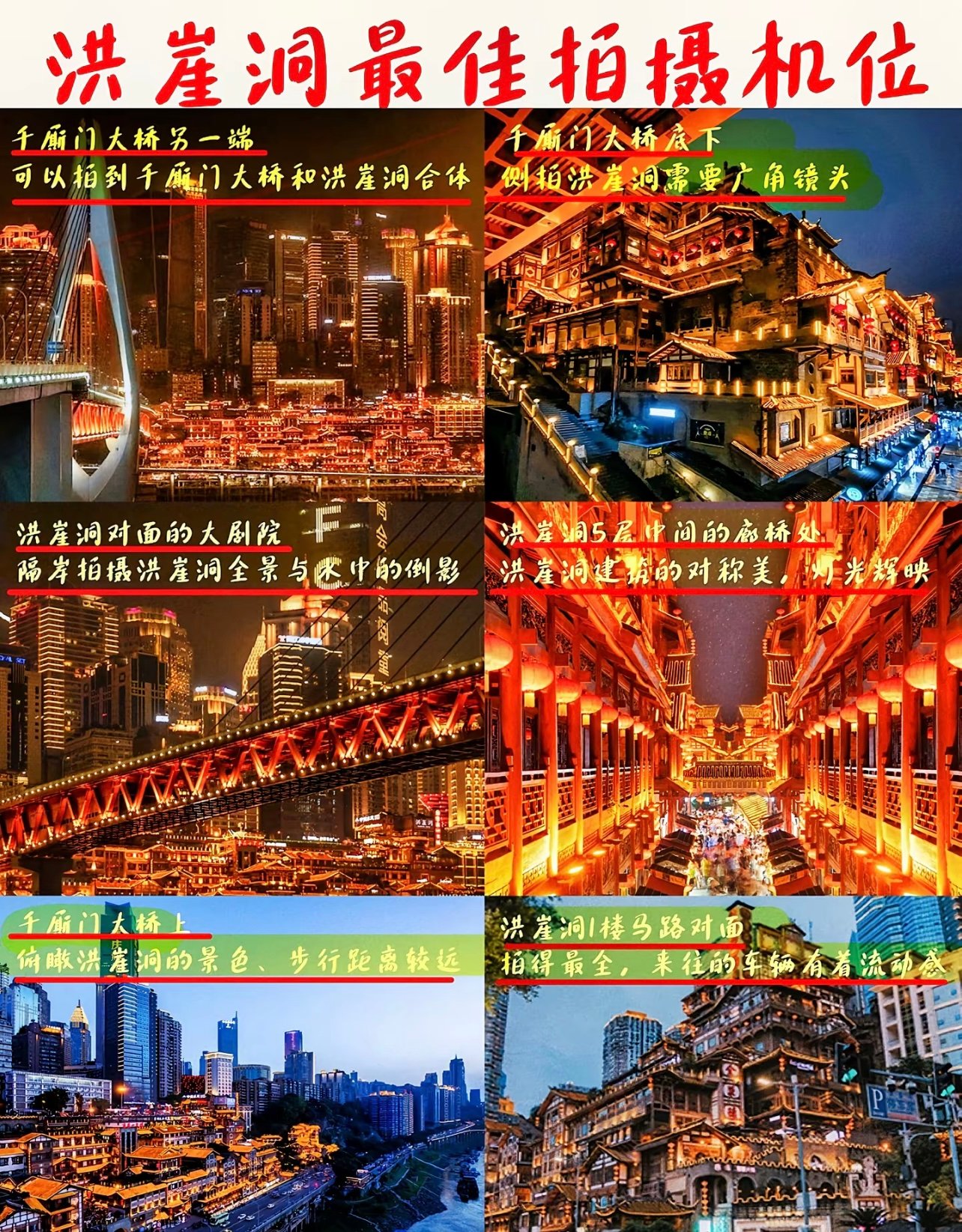 别挤洪崖洞里面！这5个机位人少景美还免费📸