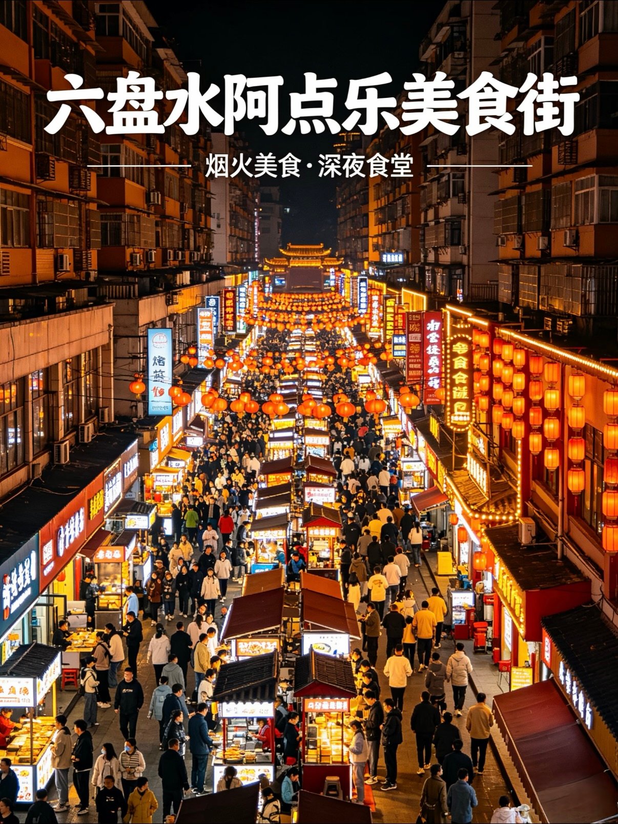 🍢 六盘水阿点乐美食街｜凉都烟火气的深夜食堂✨