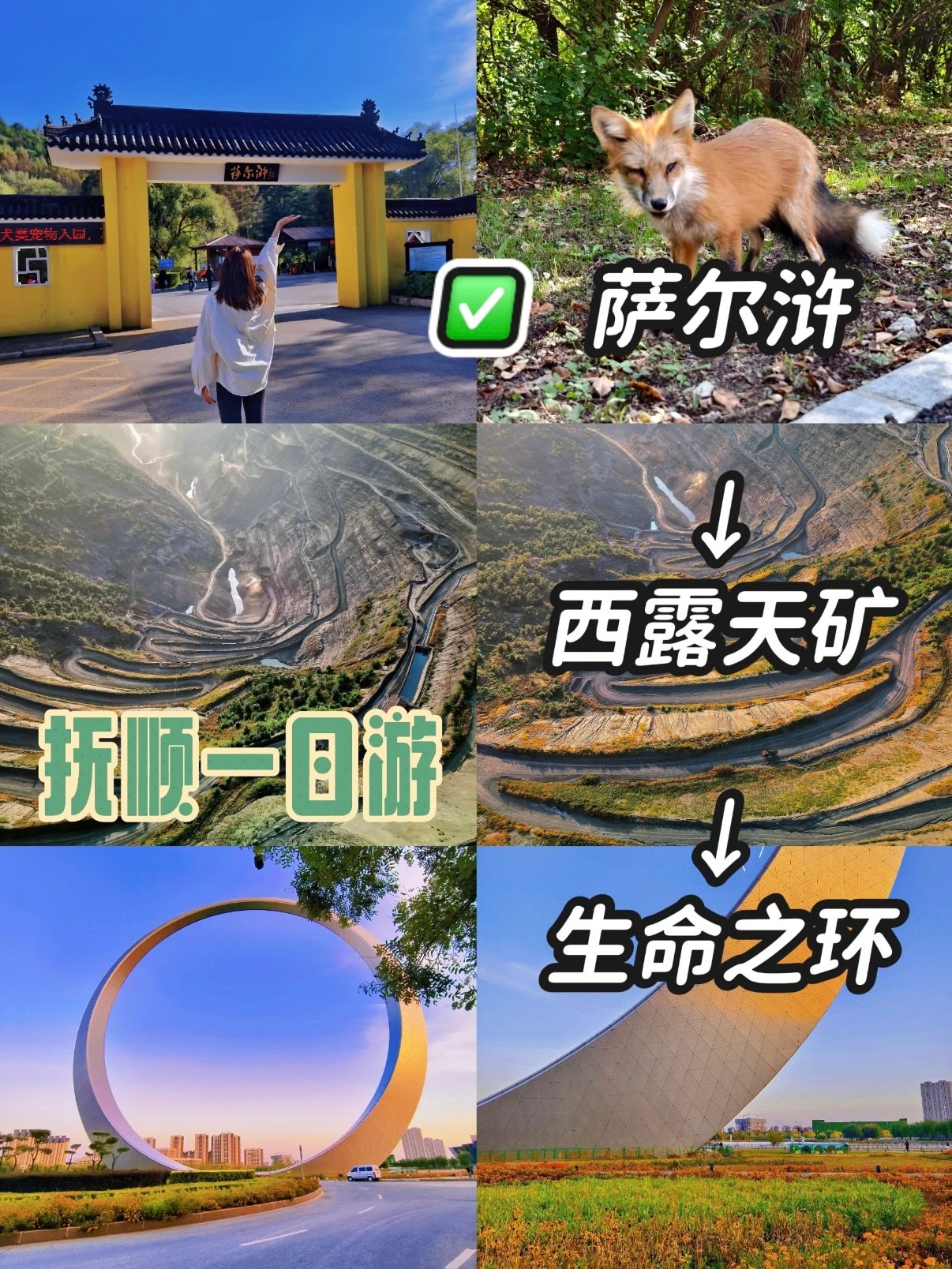 抚顺经典一日游串联路线｜萨尔浒→西露天矿→生命之环完整攻略