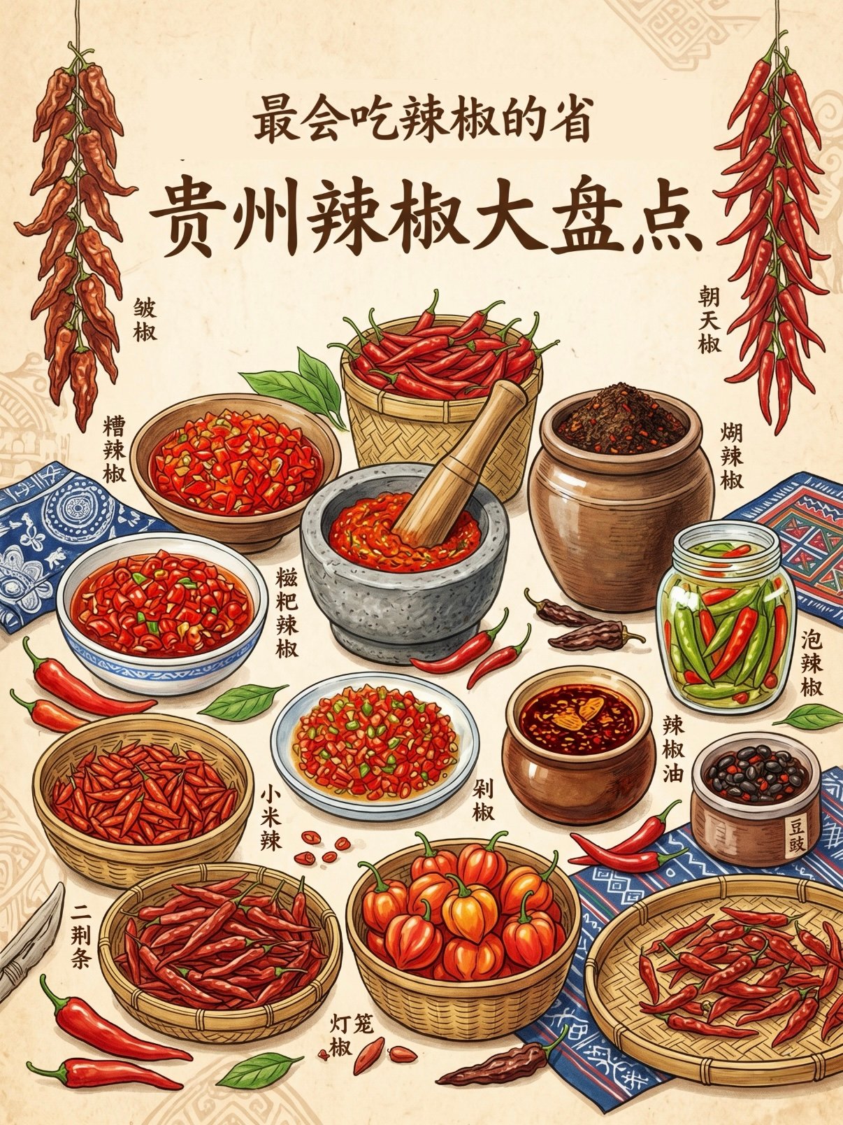 贵州 8 大特色辣椒制品科普（黔味调味全梳理）✨