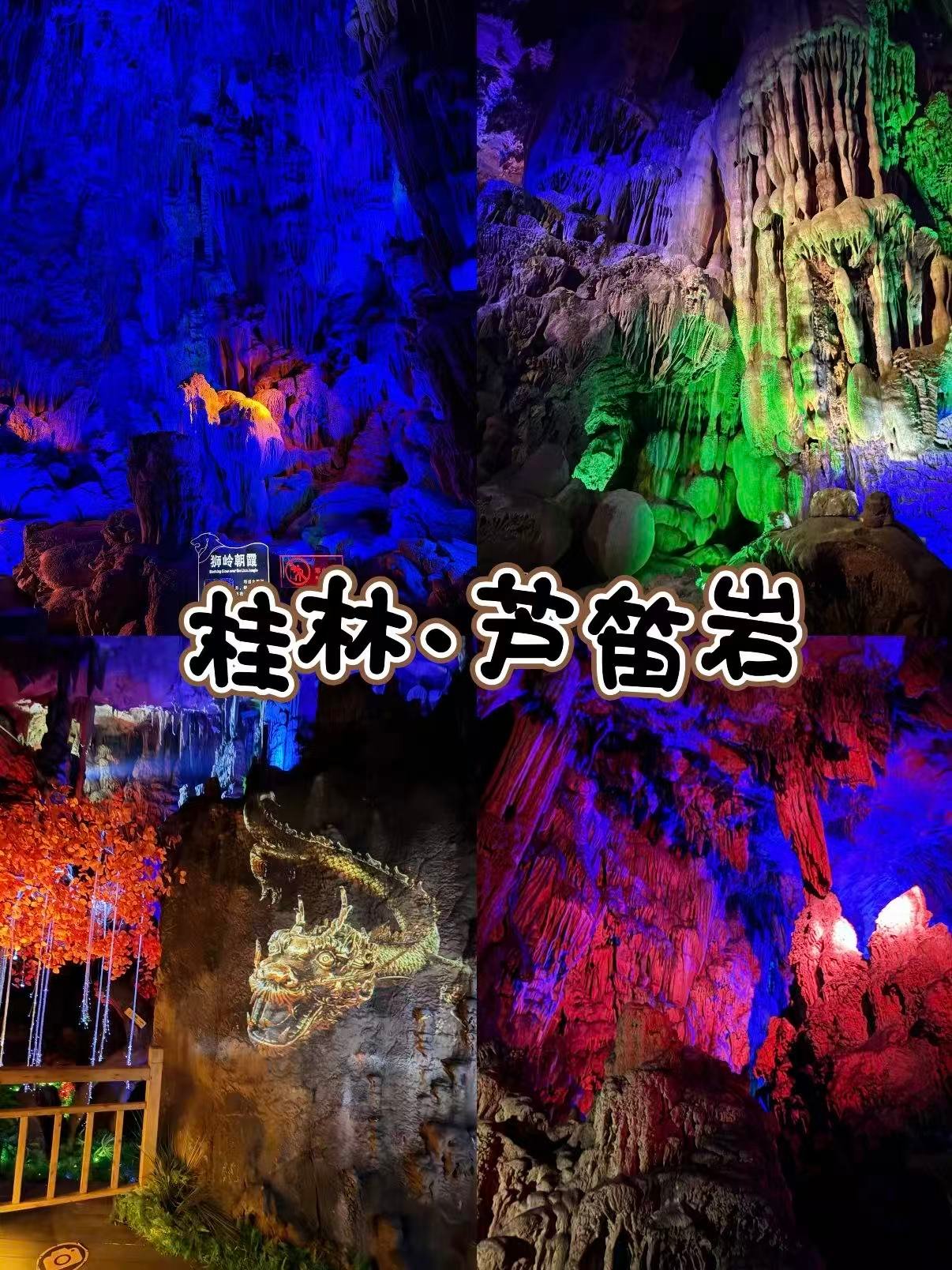 🌿 桂林芦笛岩｜被灯光施了魔法的 “大自然艺术之宫”