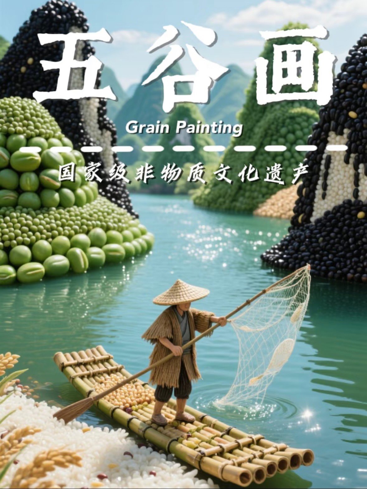 🌾 五谷画｜用种子描绘的农耕诗篇✨