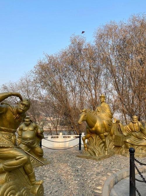 🐒兰州西游记雕塑｜黄河边的师徒四人打卡地✨