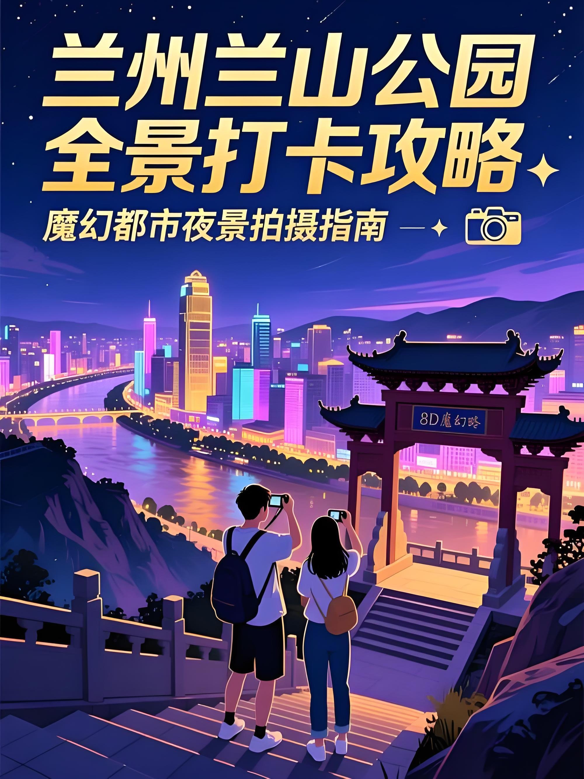 🌃兰州兰山公园｜解锁 “8D 魔幻都市” 夜景天花板✨