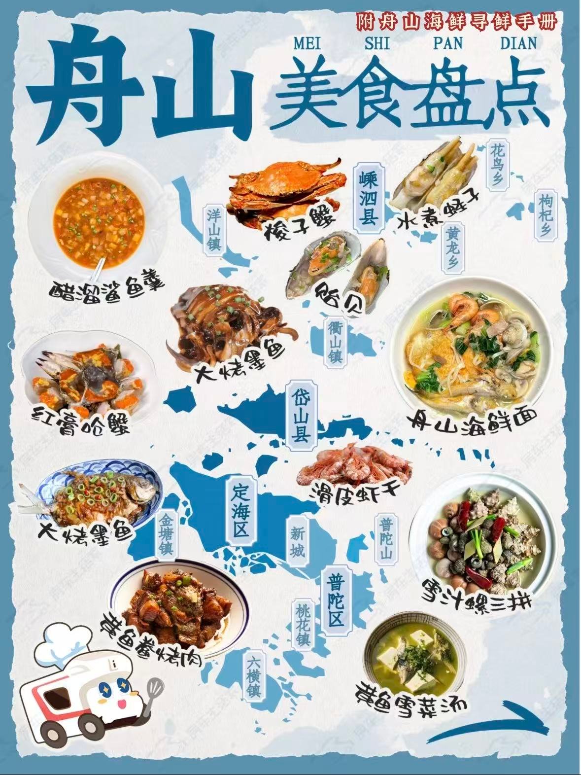 🦞 舟山美食地图｜从海鲜硬菜到特色小吃，一网打尽