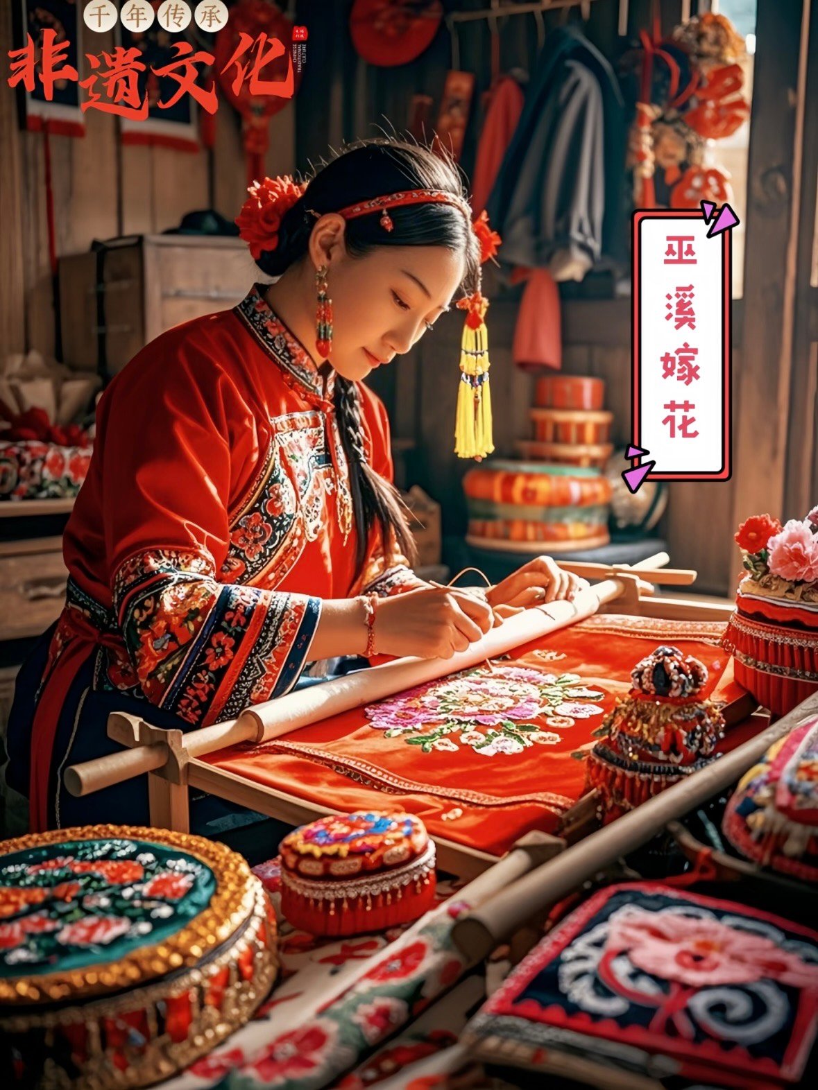 🌸 巫溪嫁花｜藏在巴山绣帕里的千年浪漫✨