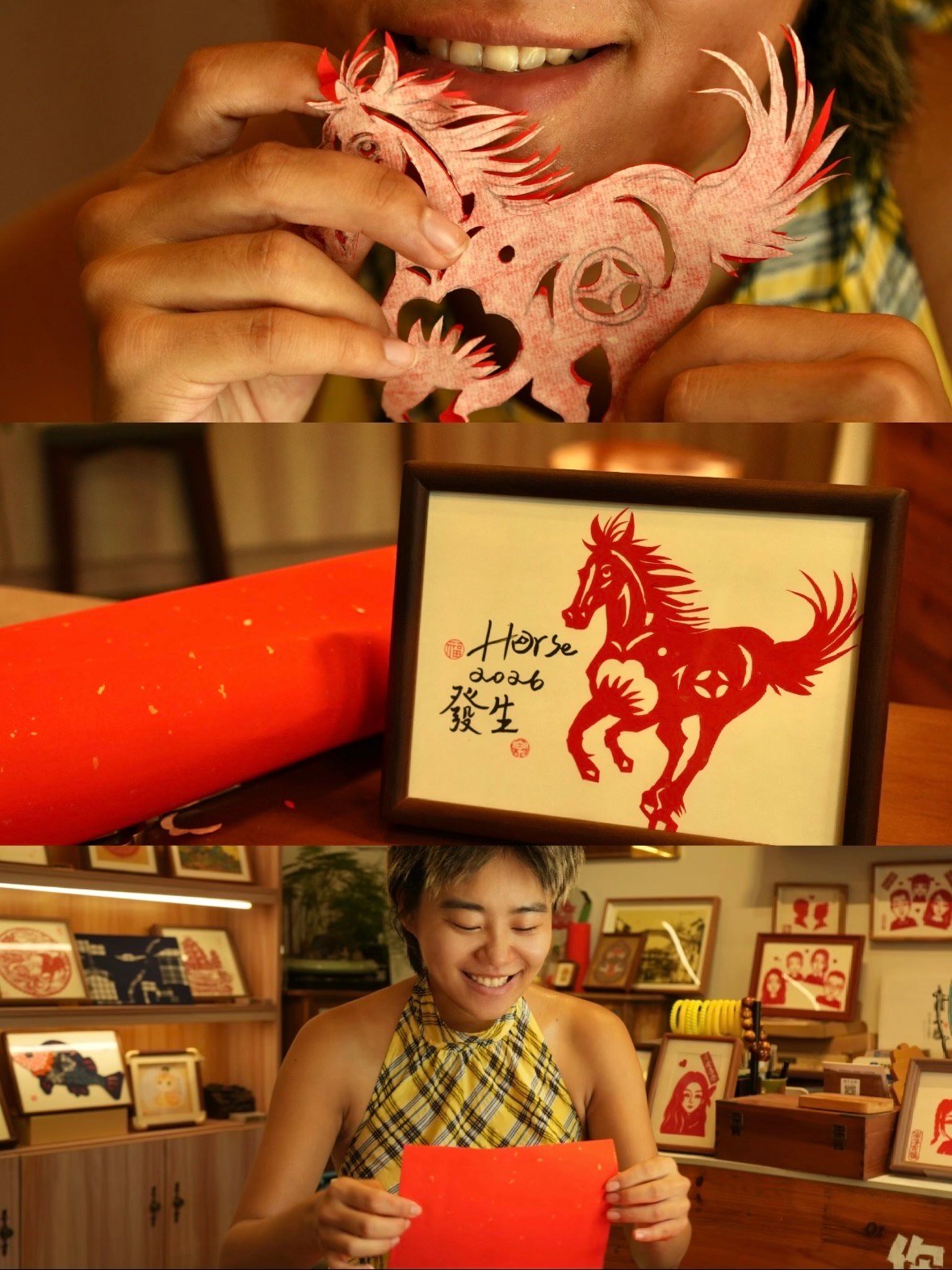 🐎 非遗剪纸里的骏马：指尖上的中式浪漫