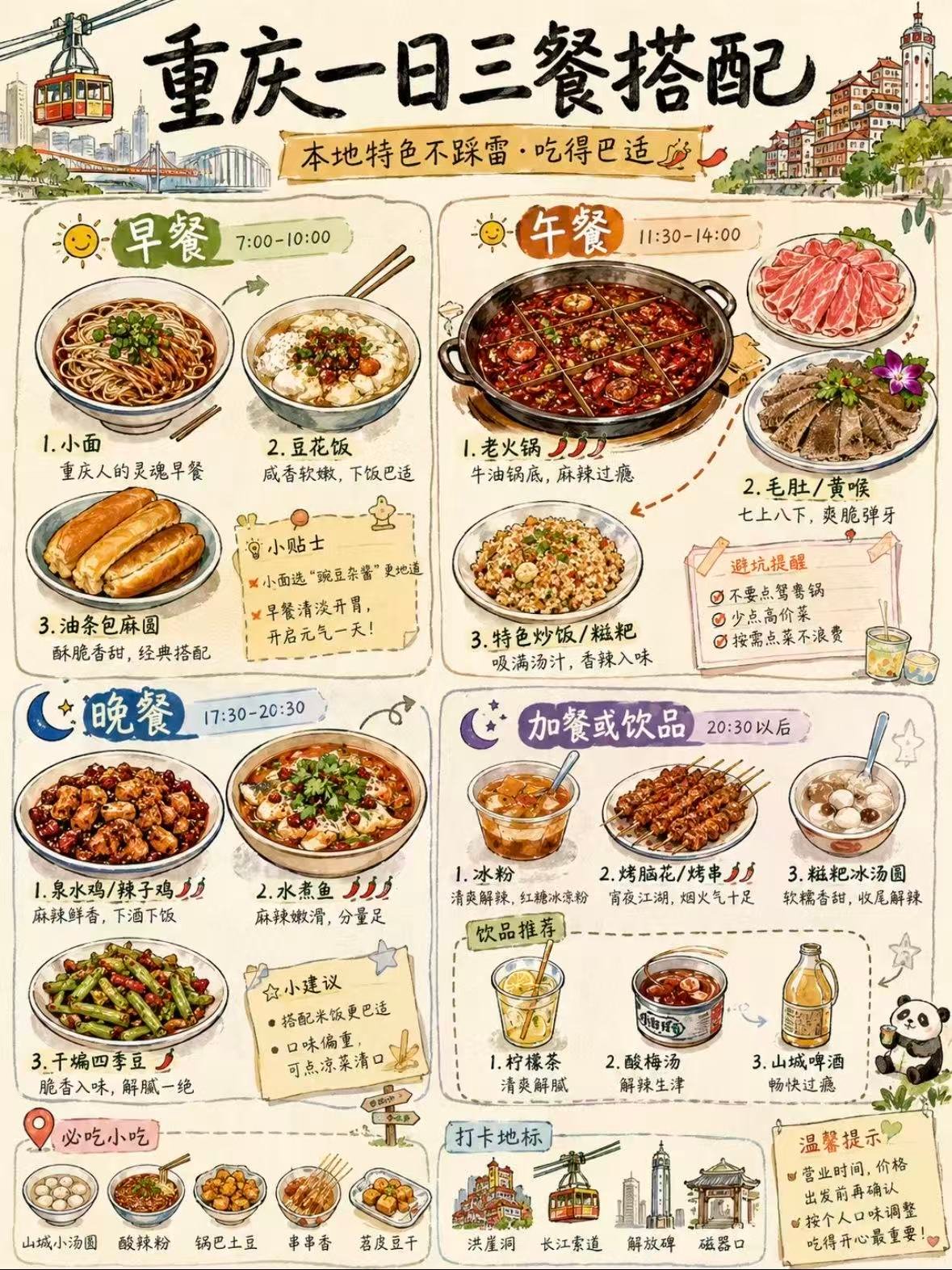 🌶️ 重庆一日三餐美食指南｜本地人都这么吃