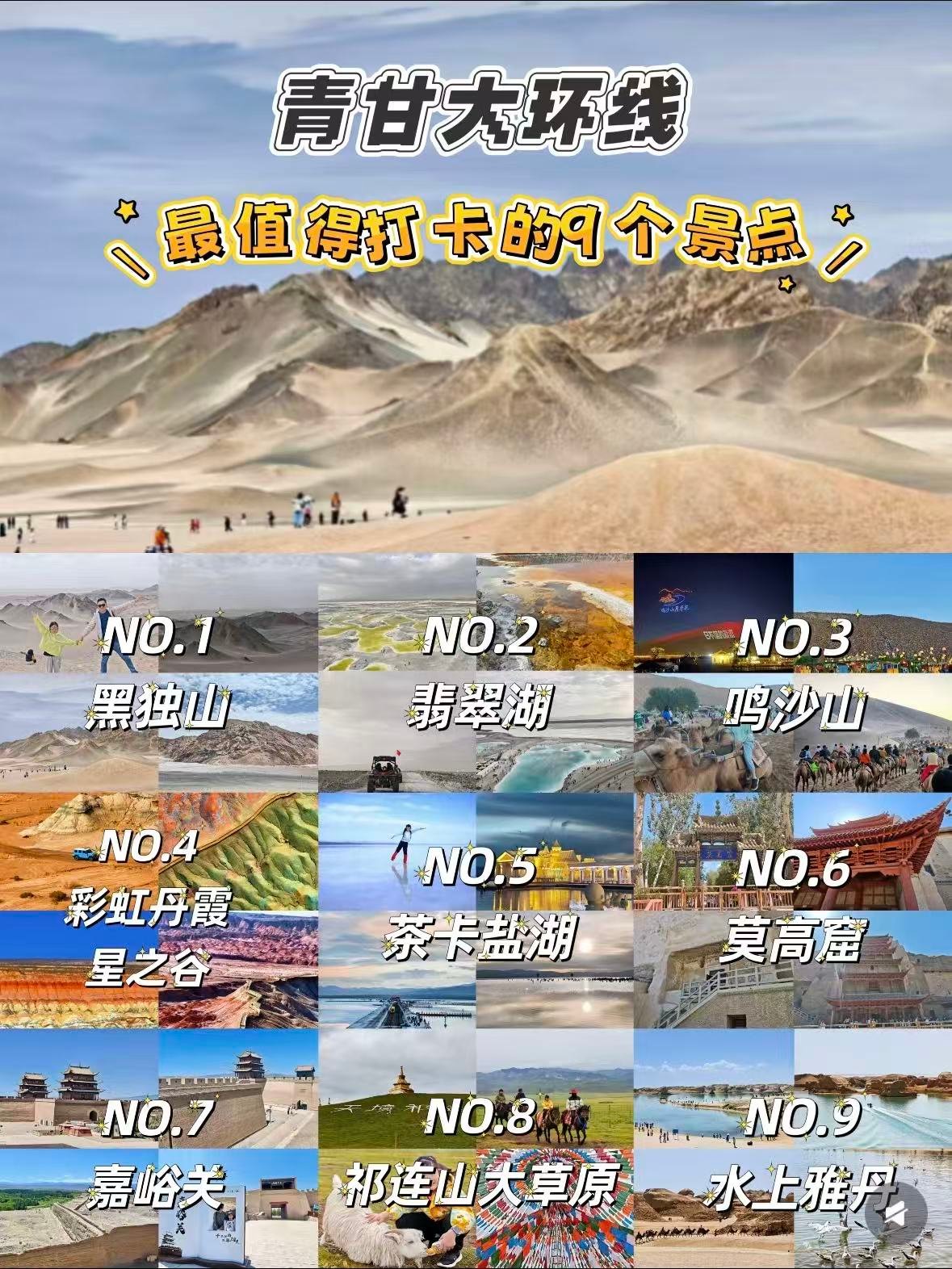 ✨青甘大环线｜9 大必打卡景点，解锁西北的壮阔与浪漫🌄