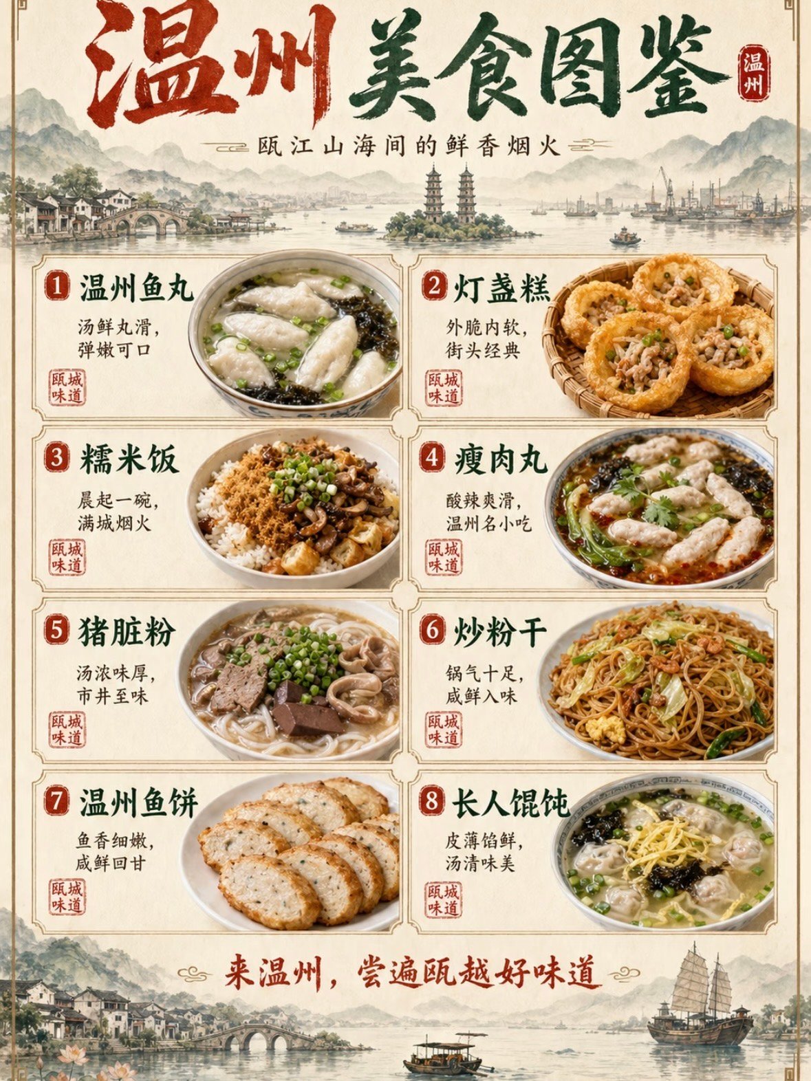 🍜温州美食图鉴｜瓯江烟火气，一口吃遍老味道！