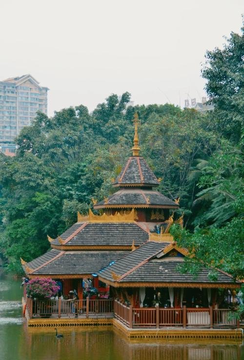 🖼️曼听公园八角亭｜傣风建筑 + 园林风光✨拍照网红地