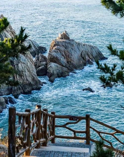 🌊大项链观景平台｜威海绝美观海点✨弧形设计 + 蓝海全景