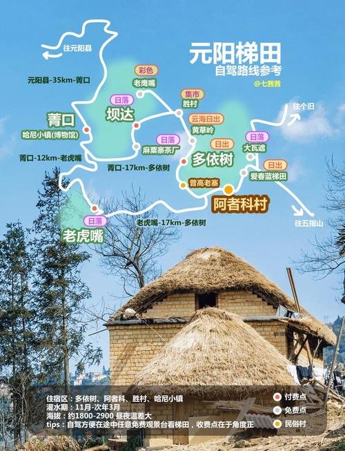 🏘️元阳箐口哈尼民俗村・活着的梯田文化✨蘑菇房 + 四度同构